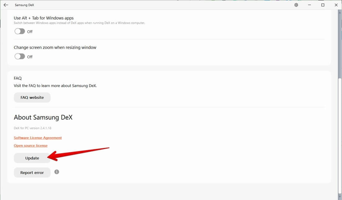 Samsung-Dex-PC-App-Update Samsung DeX لا يعمل؟ جرب هذه الإصلاحات