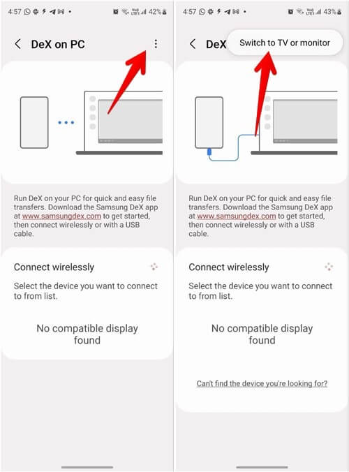 Samsung-Phone-Switch-to-TV Samsung DeX لا يعمل؟ جرب هذه الإصلاحات