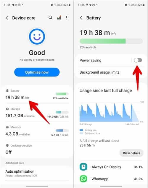 Samsung-Phone-Turn-off-Power-Saving Samsung DeX لا يعمل؟ جرب هذه الإصلاحات