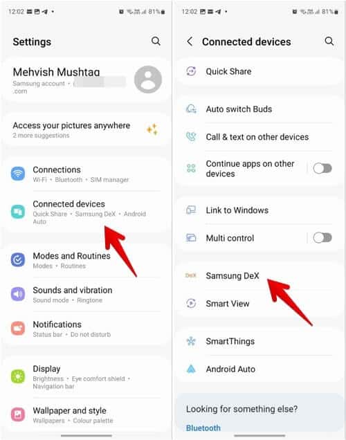 Samsung-Settings-Dex Samsung DeX لا يعمل؟ جرب هذه الإصلاحات