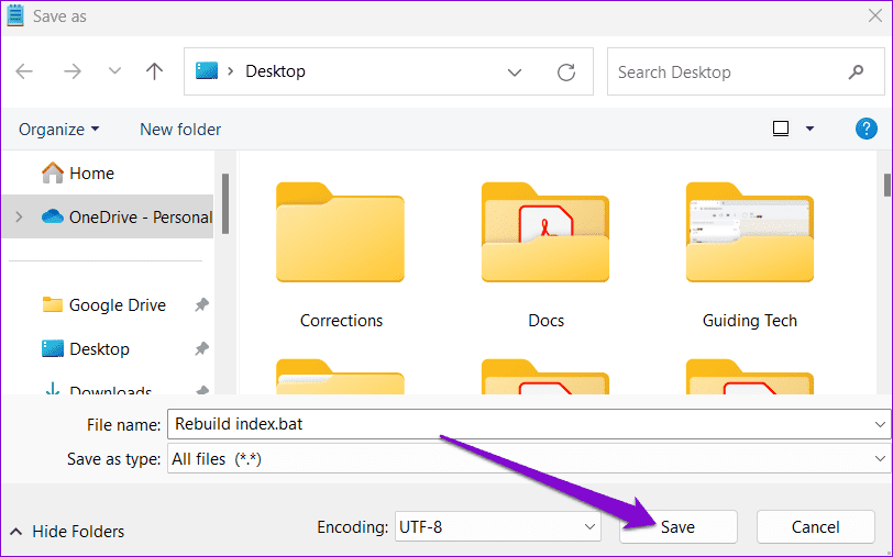 Save-Notepad-File-in-Windows-11 كيفية إعادة إنشاء فهرس البحث في Windows 11