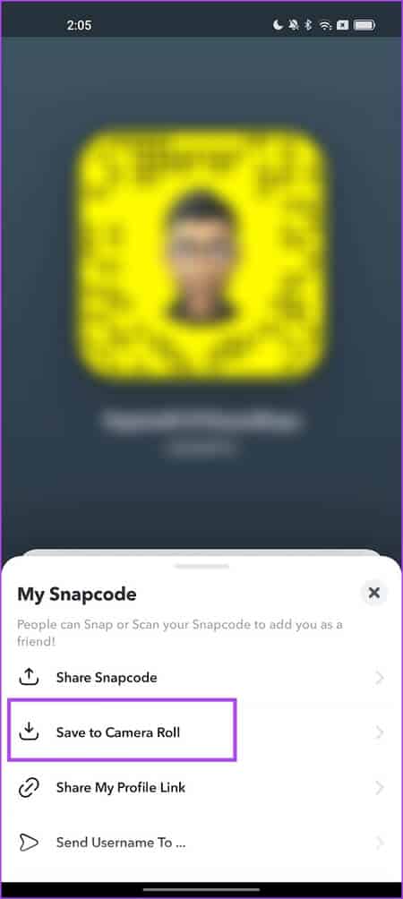 Save-to-Camera-Roll كيفية مسح Snapcode ضوئيًا على Snapchat باستخدام iPhone و Android