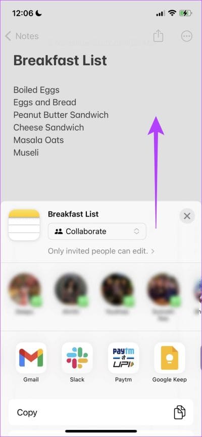 Scroll-Up كيفية حفظ Apple Notes كملف PDF على iPhone و Mac