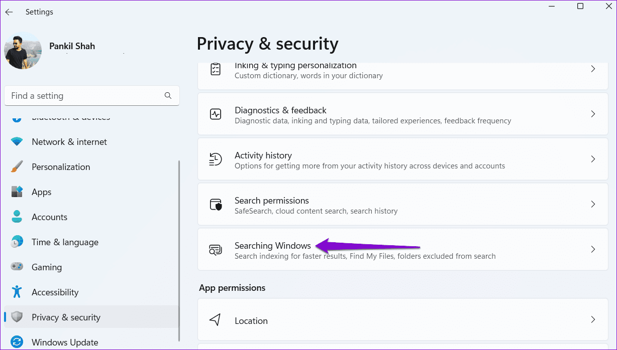 Searching-Windows-11 كيفية إعادة إنشاء فهرس البحث في Windows 11