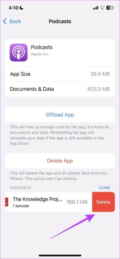 Select-Delete-474x1024-1 كيفية إيقاف تطبيق Podcasts من تنزيل العروض تلقائيًا على iPhone و iPad و Mac