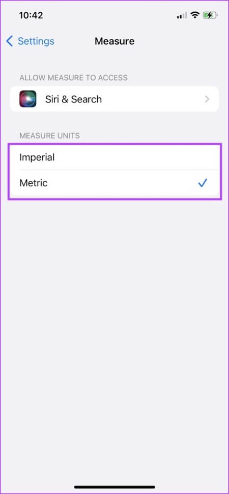 Select-Imperial-or-metric-475x1024-1 كيفية استخدام تطبيق Measure على iPhone: دليل مفصل