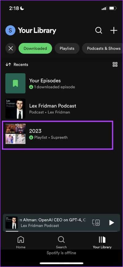 Select-Playlist-to-Delete كيفية تنزيل الموسيقى والبودكاست على Spotify للاستماع دون اتصال