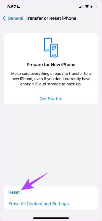 Select-Reset-2-e1680441890308 7 طرق لإصلاح اقتراحات Safari باللون الرمادي على iPhone