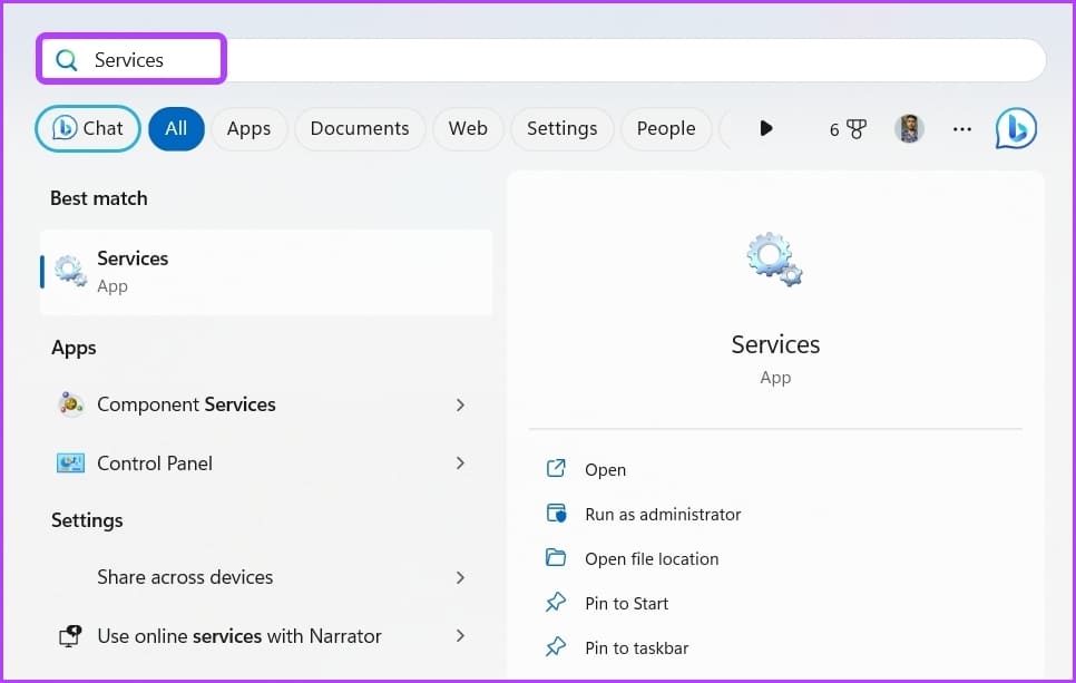 Services-3 7 طرق سريعة لإصلاح خطأ "تأكد من أن المجلد المؤقت temp الخاص بك صالح" على Windows 11