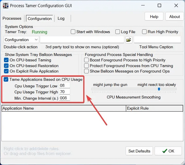 Set-CPU-usage-trigger-percentage-1.jpg كيفية الحد من استخدام وحدة المعالجة المركزية للتطبيق في Windows