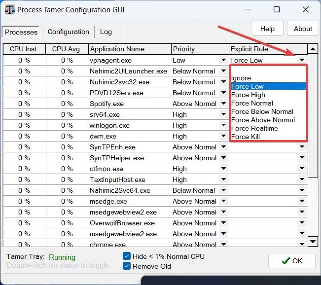 Set-explicit-rule-1.jpg كيفية الحد من استخدام وحدة المعالجة المركزية للتطبيق في Windows