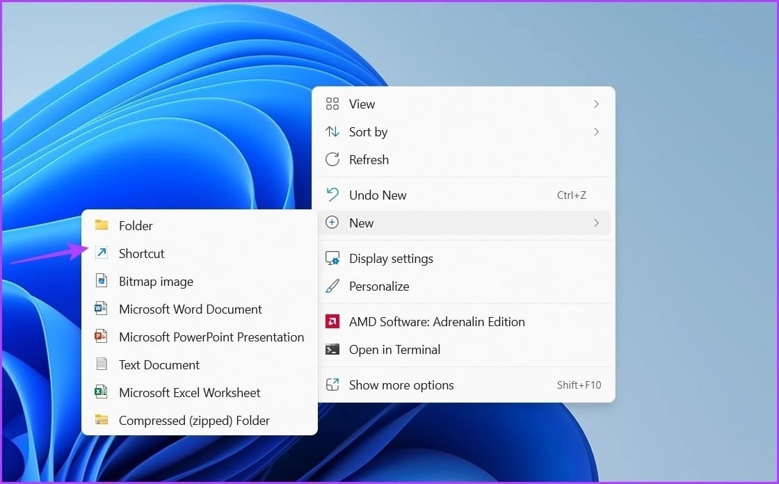 Shortcut-option-1-1 أفضل 7 طرق لفتح خيارات الإنترنت على Windows 11