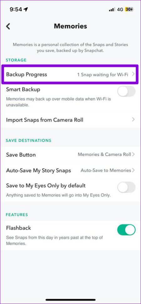 Snapchat-Backup-Progress-474x1024-1 أفضل 7 طرق لإصلاح عدم الاحتفاظ بنسخة احتياطية من الذكريات على Snapchat على Android و iPhone