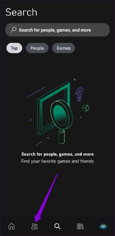 Social-Tab-in-Xbox-App-500x1024-1 أفضل 8 طرق لإصلاح عدم عمل إشعارات تطبيق Xbox على Android و iPhone