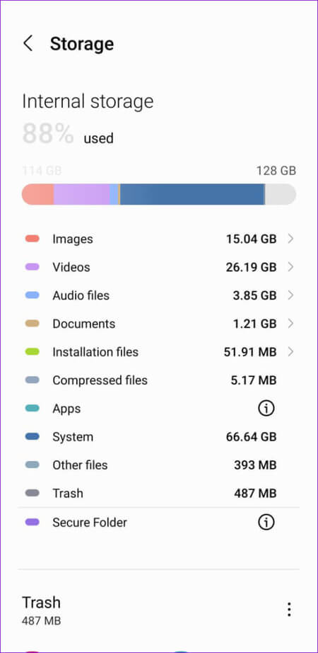 Storage-on-Android-500x1024-1 أفضل 7 طرق لإصلاح عدم الاحتفاظ بنسخة احتياطية من الذكريات على Snapchat على Android و iPhone