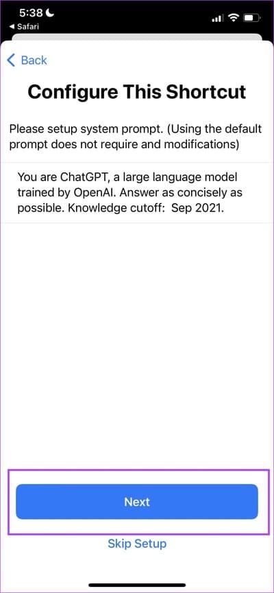 Tap-Next كيفية استخدام ChatGPT مع Siri على iPhone