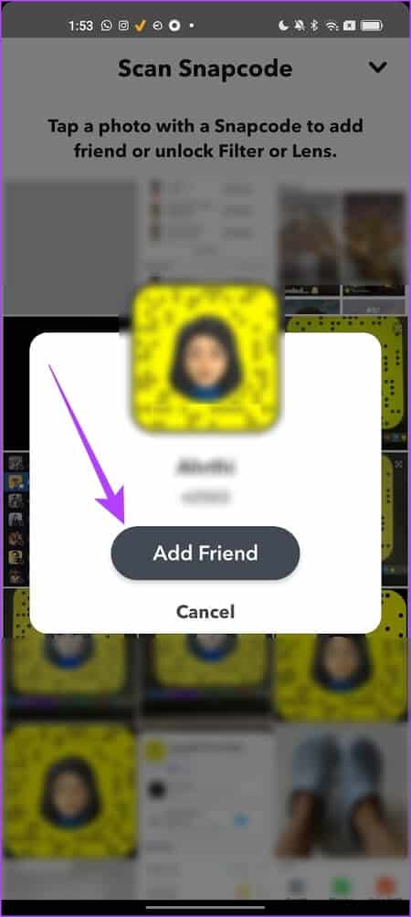 Tap-on-Add-Friend-2 كيفية مسح Snapcode ضوئيًا على Snapchat باستخدام iPhone و Android