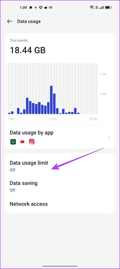 Tap-on-Data-Usage-Limit كيفية تشغيل تجوال البيانات على Android و iPhone