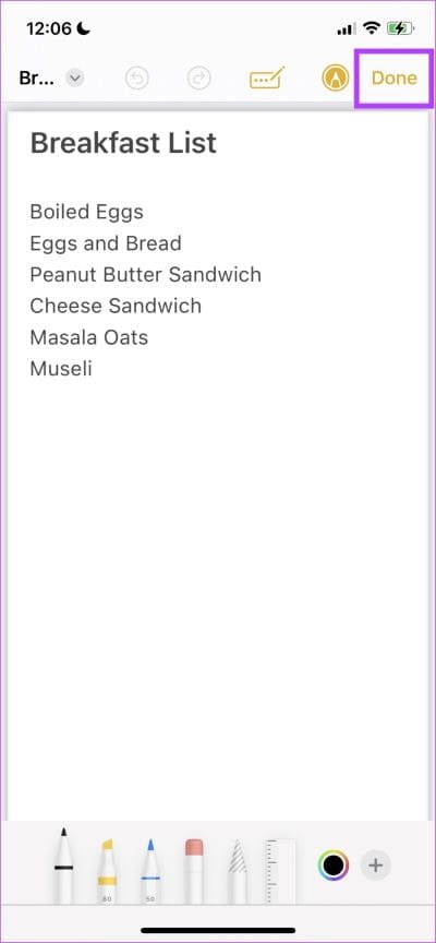 Tap-on-Done-5 كيفية حفظ Apple Notes كملف PDF على iPhone و Mac