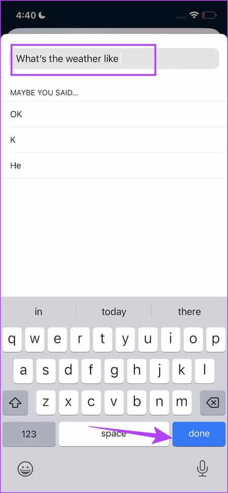 Tap-on-Done-8 كيفية الكتابة على Siri في iPhone: طريقتين سهلتين