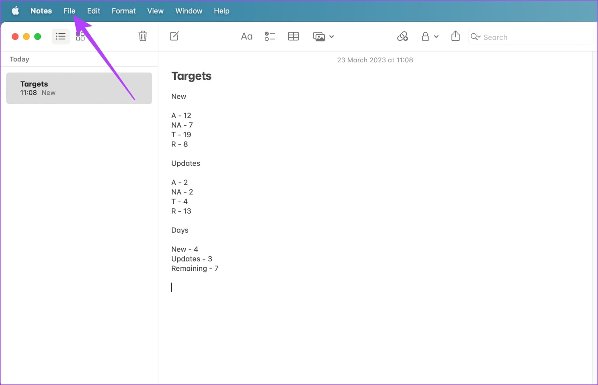 Tap-on-File-2 كيفية حفظ Apple Notes كملف PDF على iPhone و Mac