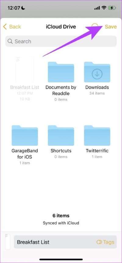 Tap-on-Save-3-474x1024-1 كيفية حفظ Apple Notes كملف PDF على iPhone و Mac