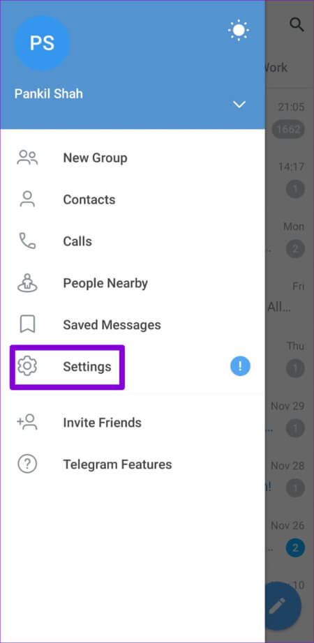 Telegram-Settings-on-Android-1-500x1024-1 أفضل 8 طرق لإصلاح عدم فتح الروابط في Telegram