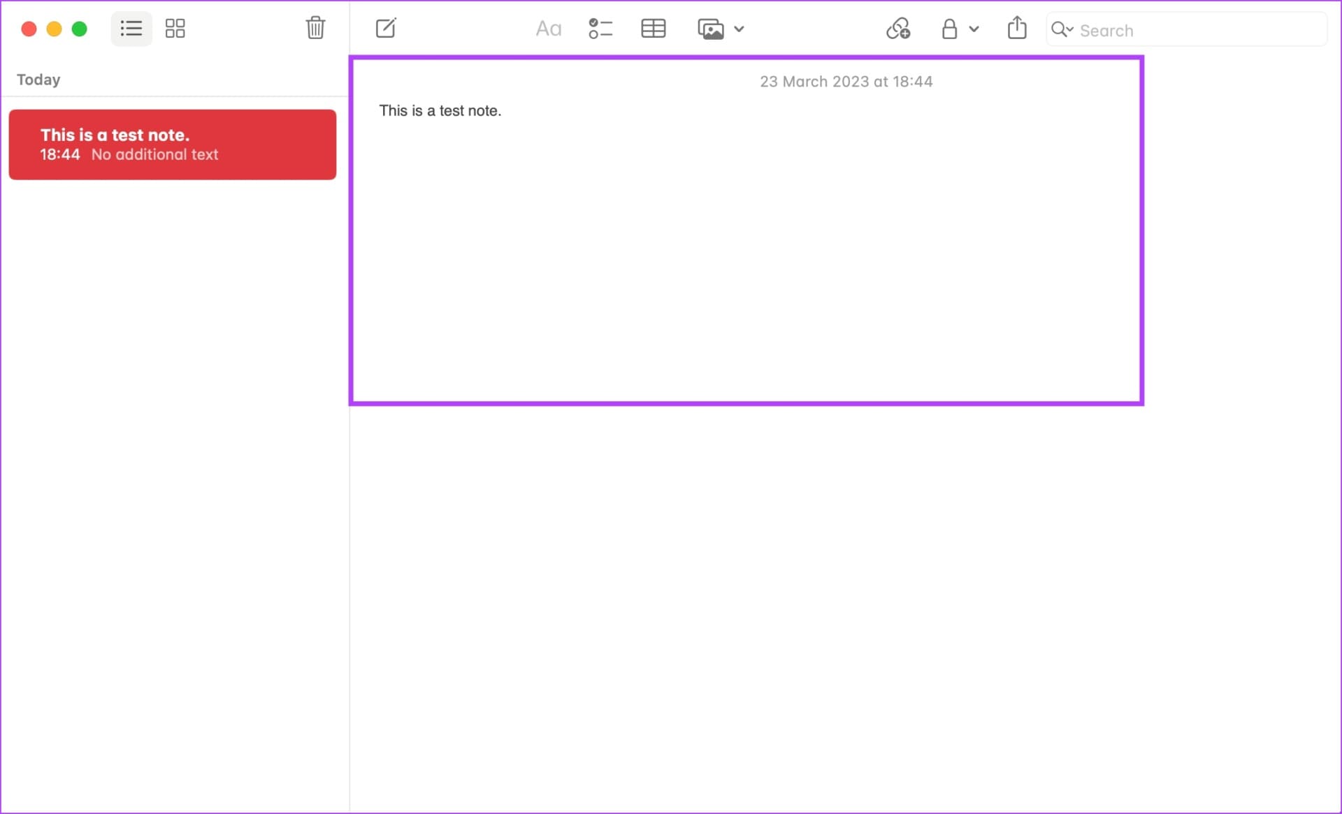 Text-Imported-to-Note كيفية حفظ Apple Notes كملف PDF على iPhone و Mac