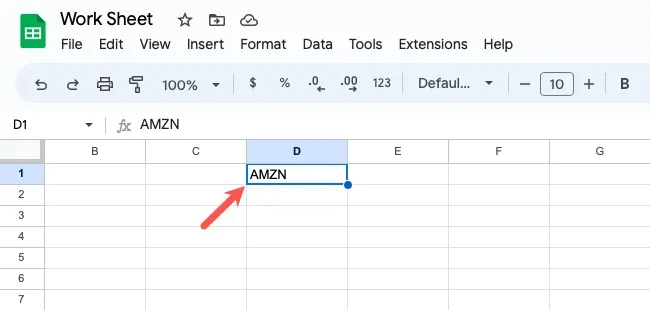 Ticker-Symbol-Google-Sheets.jpg كيفية تتبع الأسهم في Google Sheets