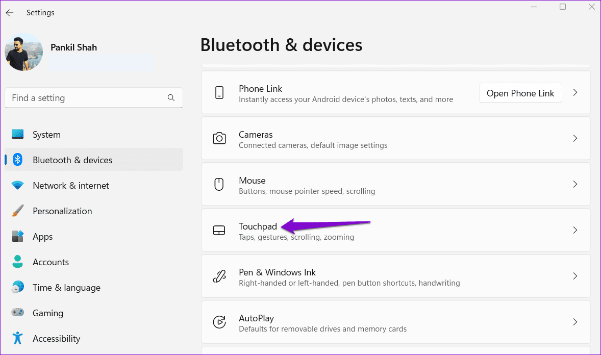 Touchpad-Settings-in-Windows-11 أفضل 3 طرق لزيادة أو تقليل حساسية لوحة اللمس على أجهزة الكمبيوتر المحمولة Windows 11