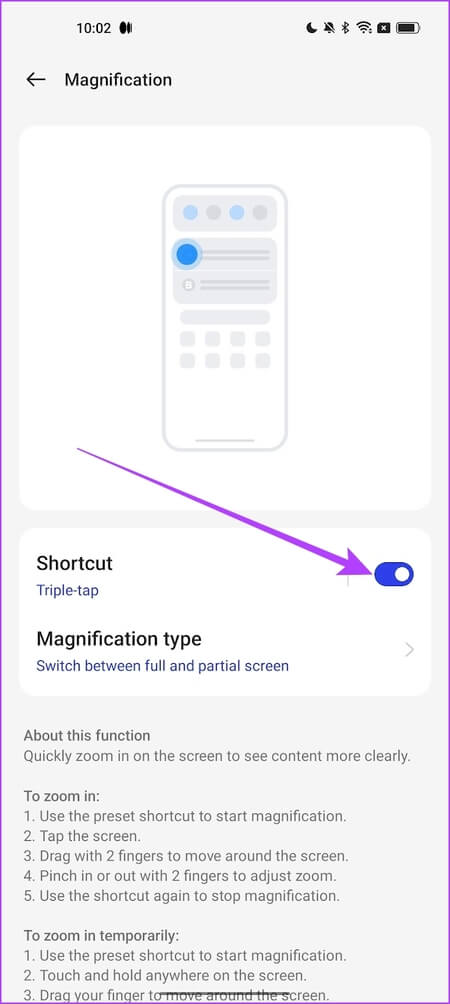 Turn-on-Magnification كيفية استخدام وضع التصفح بيد واحدة على iPhone و Android