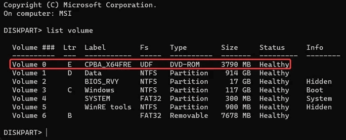 USB-Installer-Find-the-Windows-ISO-volume.jpg كيفية إنشاء مثبت Windows 11 USB باستخدام موجه الأوامر