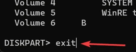 USB-Installer-Type-exit-and-press-enter-1.jpg كيفية إنشاء مثبت Windows 11 USB باستخدام موجه الأوامر