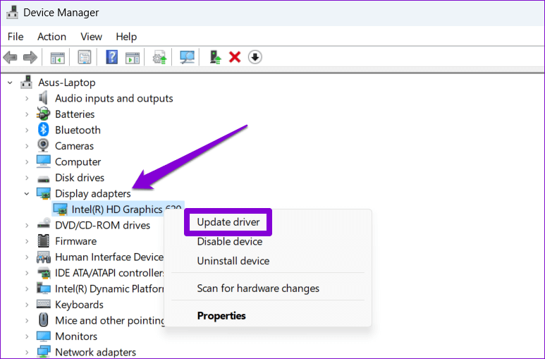 Update-Graphics-Driver-on-Windows-1 أفضل 10 طرق لإصلاح استمرار تعطل Steam على Windows 11