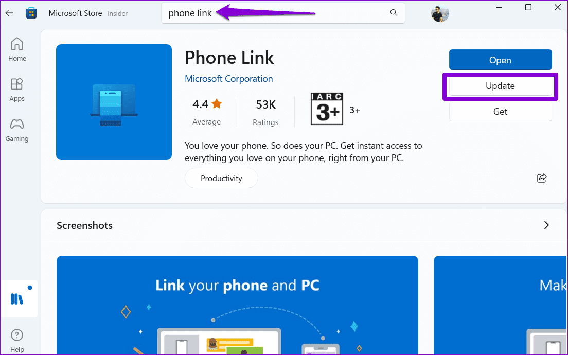 Update-the-App أفضل 5 طرق لإصلاح عدم وجود مثل هذه الواجهة المدعومة (No such interface supported) في Windows 11