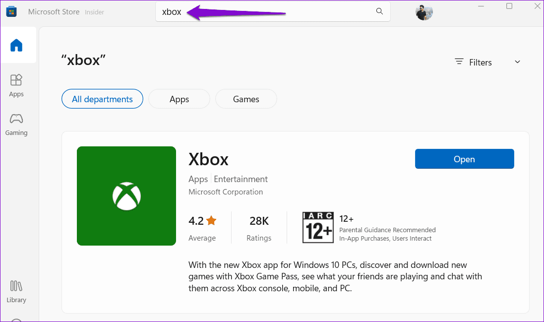 Update-the-Xbox-App أفضل 7 طرق لإصلاح عدم عمل إشعارات تطبيق Xbox على Windows