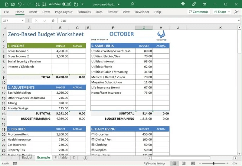Vertex-Template-Sections-800x551.jpg كيفية عمل ميزانية صفرية في Microsoft Excel