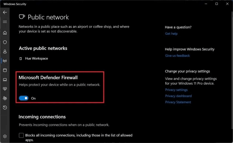 Windows-Firewall-Toggle-Settings-800x494.jpg كيفية إصلاح خطأ "تم قطع اتصالك" على Windows