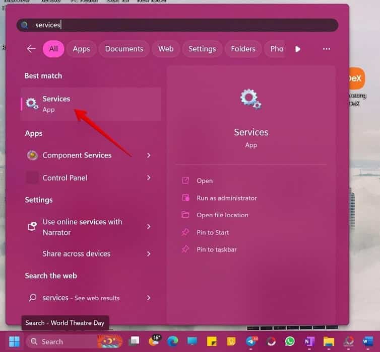 Windows-PC-Services-App-Search Samsung DeX لا يعمل؟ جرب هذه الإصلاحات