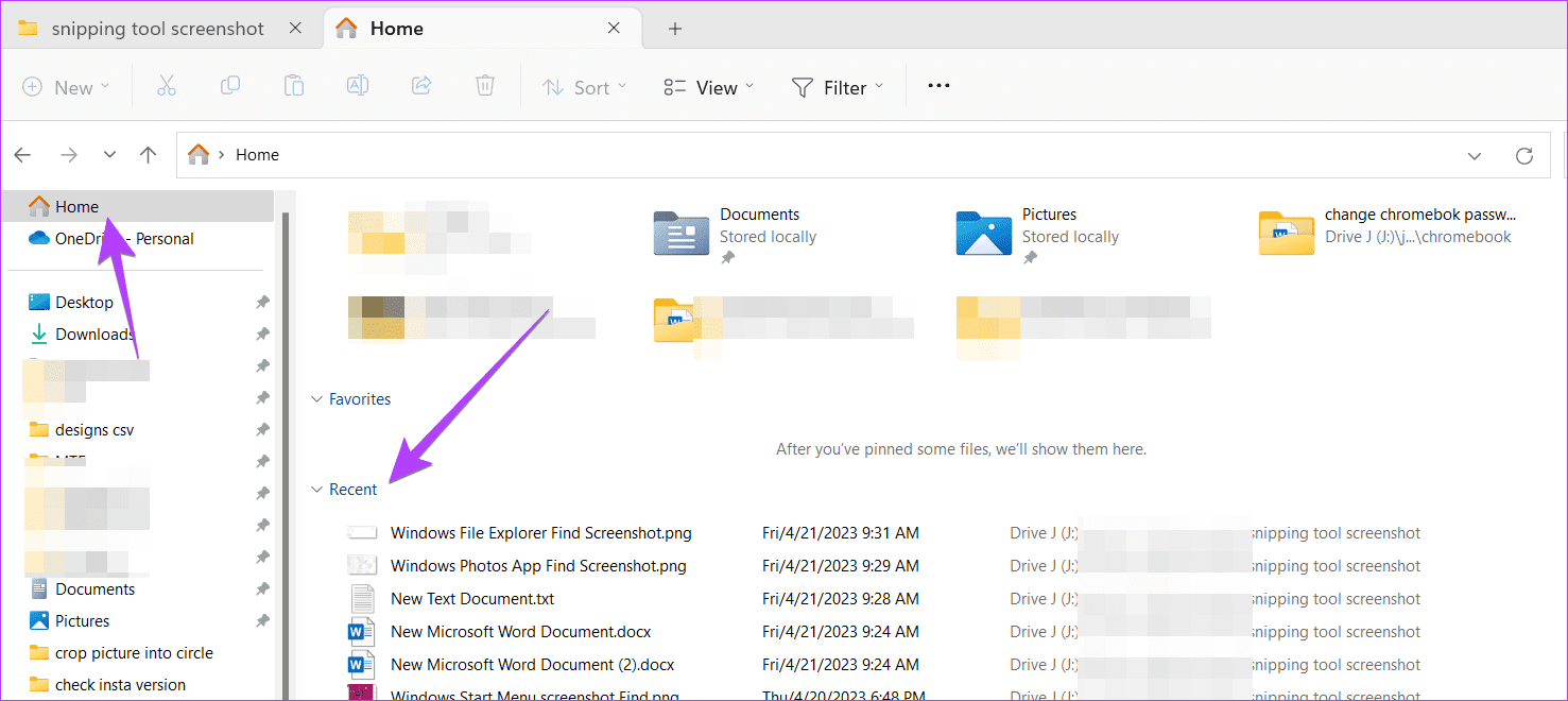Windows-This-PC-Recent-Files-Screenshot أين تجد لقطات الشاشة على Windows 11 و 10