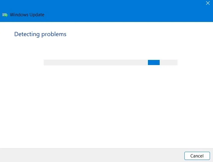 Windows-Update-Stuck-Troubleshooter-Detecting-Problems.jpg 7 طرق لإصلاح توقف Windows Update