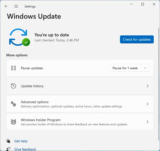 Windows-memory-integrity-windows-update-check-updates.png إصلاح خطأ ntoskrnl.exe على Windows باستخدام هذه الخطوات