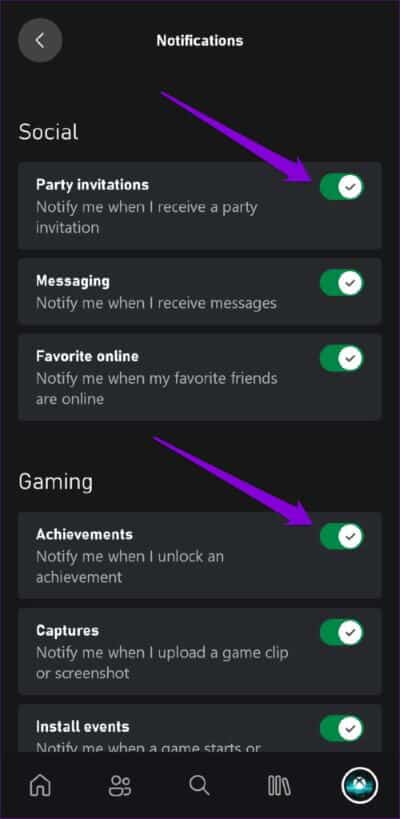 Xbox-App-Notification-Settings-500x1024-1 أفضل 8 طرق لإصلاح عدم عمل إشعارات تطبيق Xbox على Android و iPhone