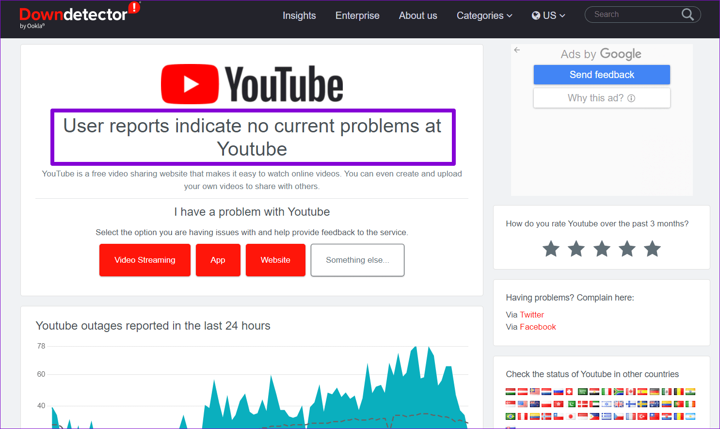YouTube-Downdetector-2-1 أفضل 8 طرق لإصلاح عدم تشغيل YouTube Short على Android و iPhone