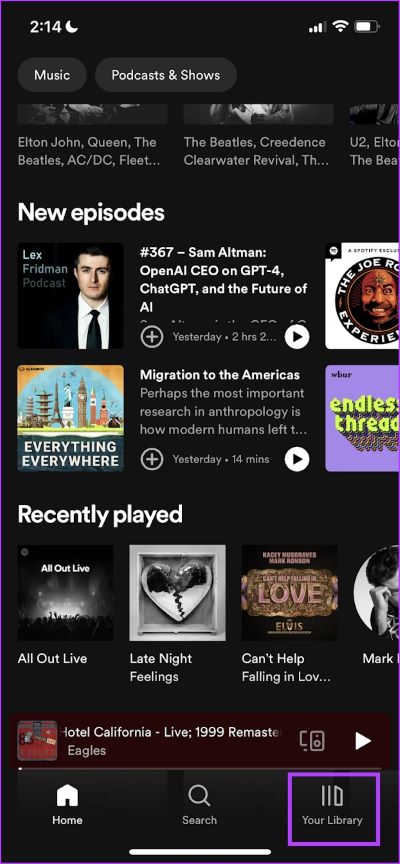 Your-Library كيفية تنزيل الموسيقى والبودكاست على Spotify للاستماع دون اتصال