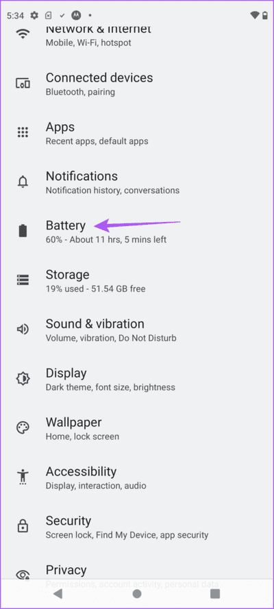 battery-settings-android-461x1024-1 أفضل 7 إصلاحات لعدم تحديث موقع الجغرافي المباشر Telegram Live على iPhone و Android