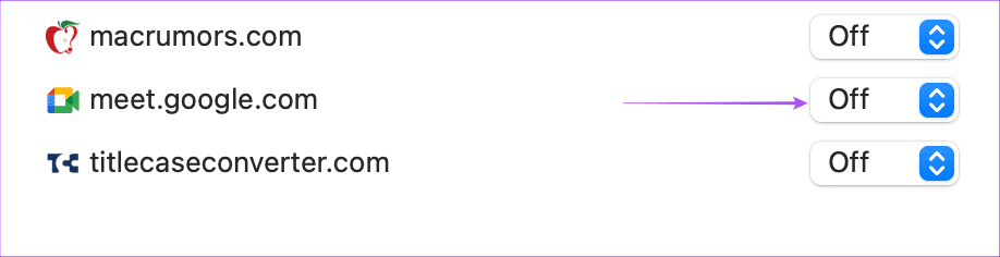 camera-settings-google-meet-safari-mac أفضل 9 إصلاحات لعدم عمل كاميرا Mac في Google Meet