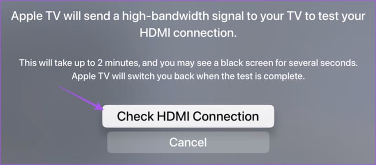 check-hdmi-connection-in-apple-tv-4k-768x337-1 أفضل 6 إصلاحات لعدم تشغيل YouTube لمقاطع فيديو 4K على Apple TV 4K