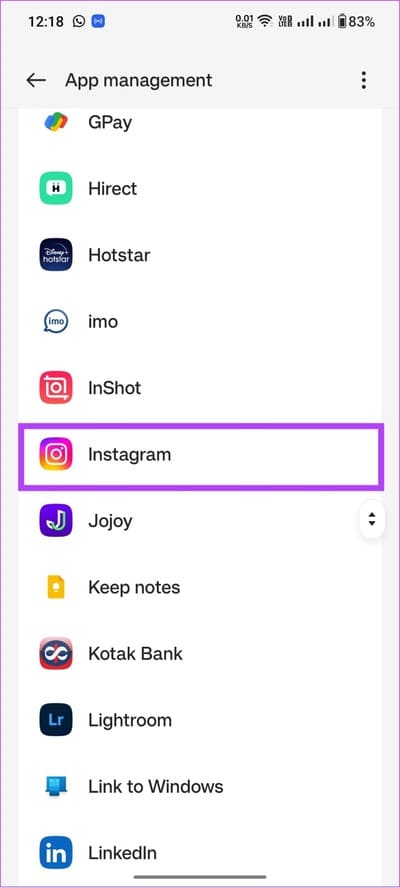 choose-Instagram-3 10 طرق لإصلاح عدم ظهور تسميات عناوين الصور التوضيحية على تطبيق Instagram