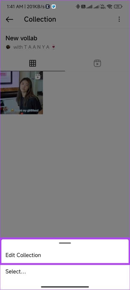 choose-edit-collection كيفية استخدام مجموعة مشتركة على Instagram